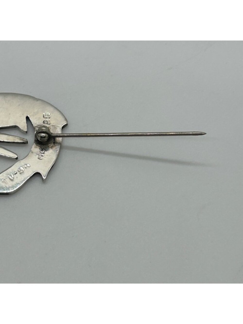 Vintage Sterling Silver Cat Brooch Pin 925 Mexico Handmade 2 Inches 1989 - Picture 8 of 11